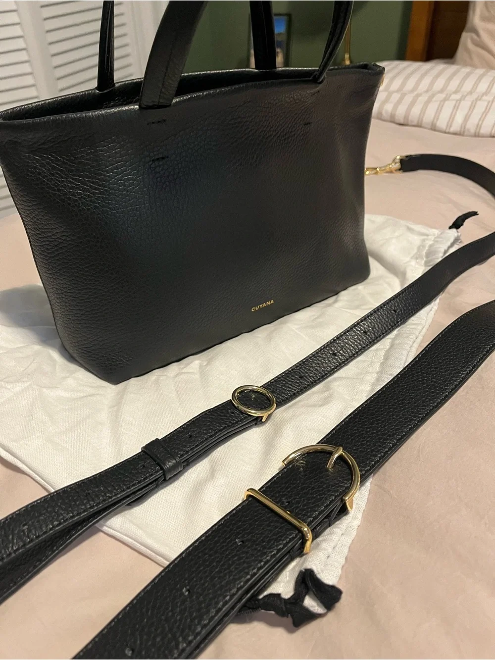 Cuyana Black Mini Easy Tote